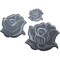 U-Sky Iron on Flower Patches, Embroidery Flower Iron-on Appliques for Clothing Backpacks Jeans Jackets (Deep Gray-3D)
